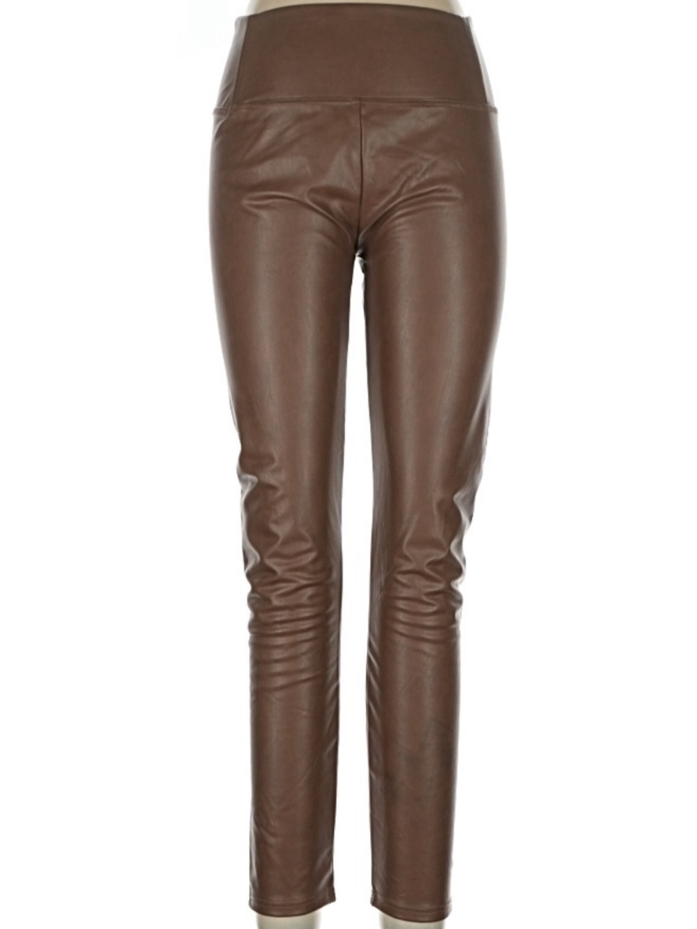 7 for all Mankind Brown Faux Leather Leggings